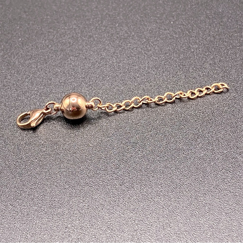 Rose Gold Stainless Steel and Shell Pearl Necklace 4 Piece Set Ever True - Picture 12 of 14